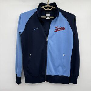 Nike MLB Minnesota Twins Women’s XL Full Zip Track Jacket Split Color Blue